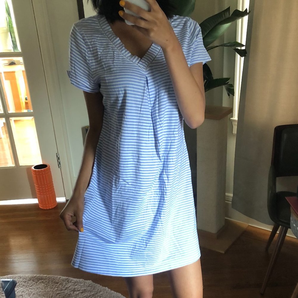 Blue and white striped nightgown - MOVE OUT SALE